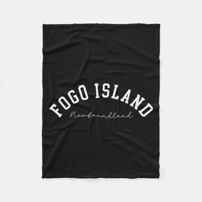 Fogo Island Newfoundland Canada College Text  Fleecedecke (Vorderseite)