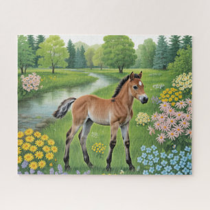 Fohlen auf der Wiese Puzzle