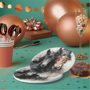 Fohlen mit seiner Mutter Pappteller