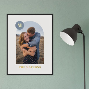 Fohlen Moderne Monogram Rahmen Foto Art Print Foliendrucke
