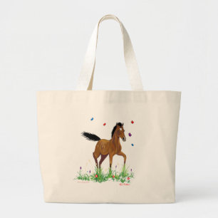 Fohlen und Schmetterlinge Tasche