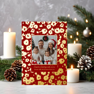 Fohlen Weihnachtskarten Vorlage 2 Foto Blume Rot