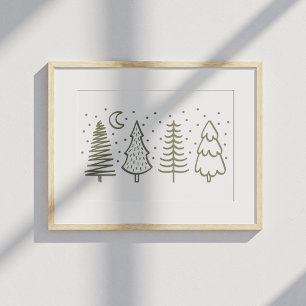 Föhrenbaum Cottagecore Farmhouse Modern Winter Poster