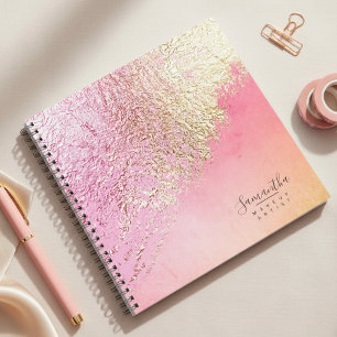 Foil Abstrakt Gold Peach ID775 Notizbuch