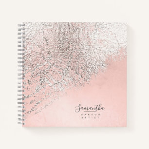 Foil Abstrakt Silver Rose Gold ID775 Notizbuch