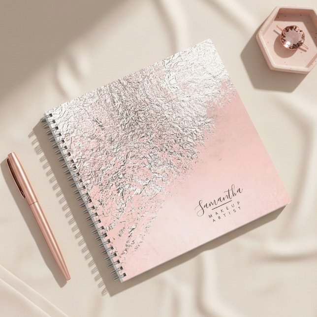 Foil Abstrakt Silver Rose Gold ID775 Notizbuch (Von Creator hochgeladen)