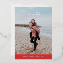 Foil all our Liebe Valentine's Day Card - Red