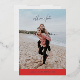 Foil all our Liebe Valentine's Day Card - Red Folieneinladung