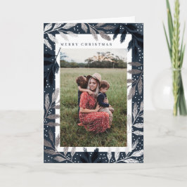 Foil Branches Frohe Weihnachts-Foto Feiertagskarte