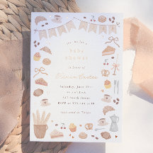 Foil Cafe Bebe Watercolor Babyparty