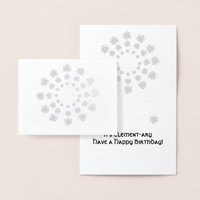 Foil Card - Atome in konzentrischen Kreisen Folienkarte (Anzeige)
