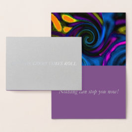 Foil Card "Lass the Good Times Roll" mit Umschlag Folienkarte