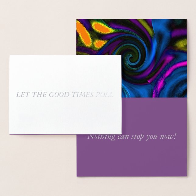 Foil Card "Lass the Good Times Roll" mit Umschlag Folienkarte (Anzeige)