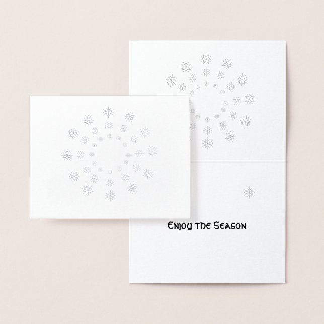 Foil Card - Schneeflocken in konzentrischen Kreise Folienkarte (Anzeige)