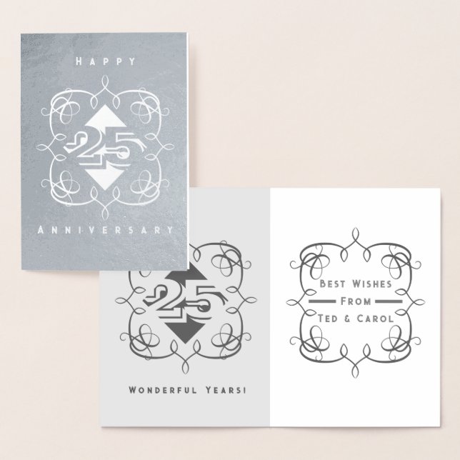 Foil Card zum 25. Jahrestag Folienkarte (Anzeige)