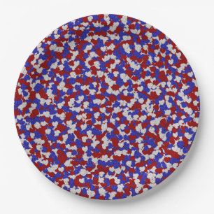 Foil Confetti Hearts, Patriotic-PAPER TELLERS Pappteller