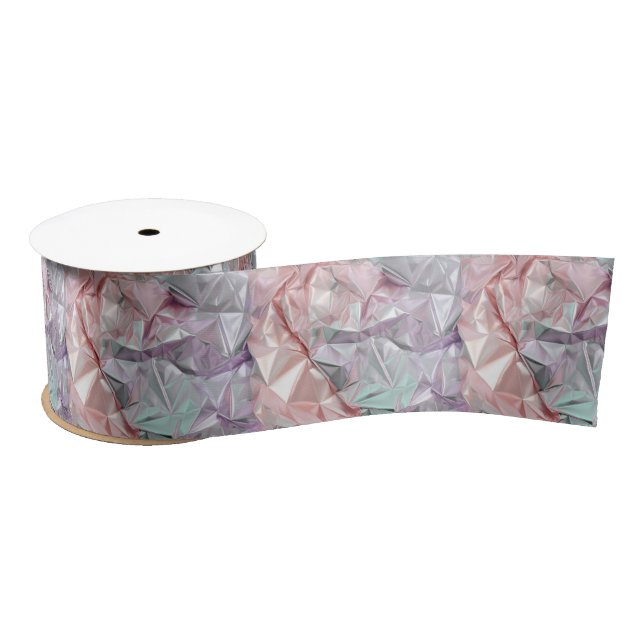 Foil Crinkle Pattern Satinband (Spule)