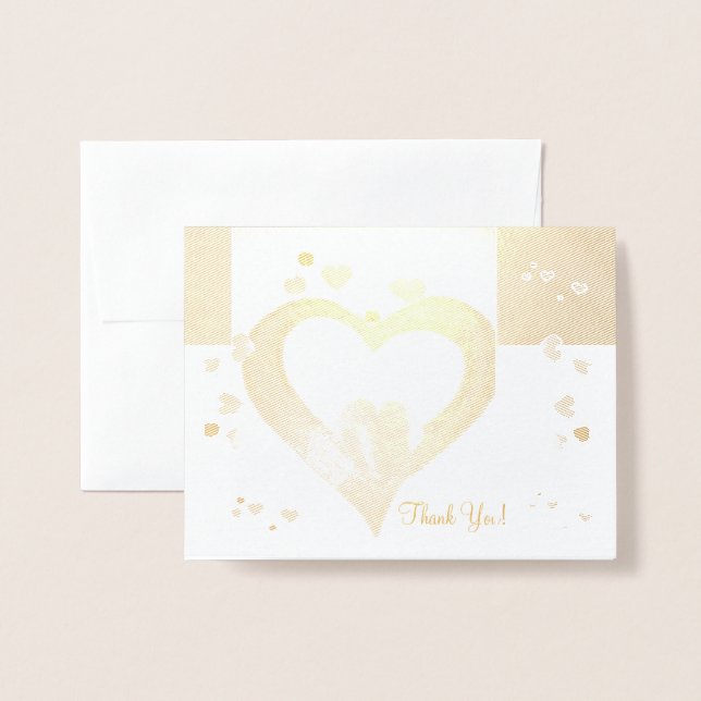 Foil Danke Card Folienkarte (Vorderseite mit Umschlag)