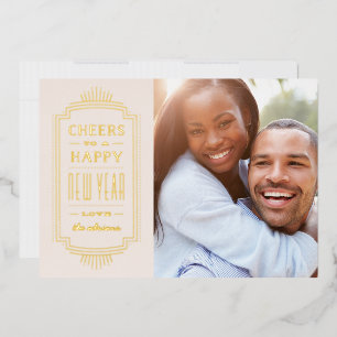 Foil Deko New Year's Holiday Card - Elfenbeinküste Folieneinladung