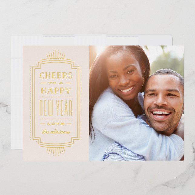 Foil Deko New Year's Holiday Card - Elfenbeinküste Folieneinladung (Briefumschlag)