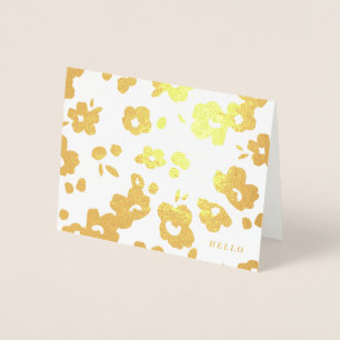 Foil Delicate Positions Floral Folded Stationery C Folienkarte
