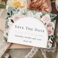 FOIL Dusty Rose Gold Wedding Save the Date Card