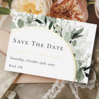 FOIL Eukalyptus Gold Wedding Save the Date Card