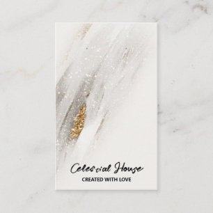 Foil Fleck Grau and Gold Ohring Cards Visitenkarte