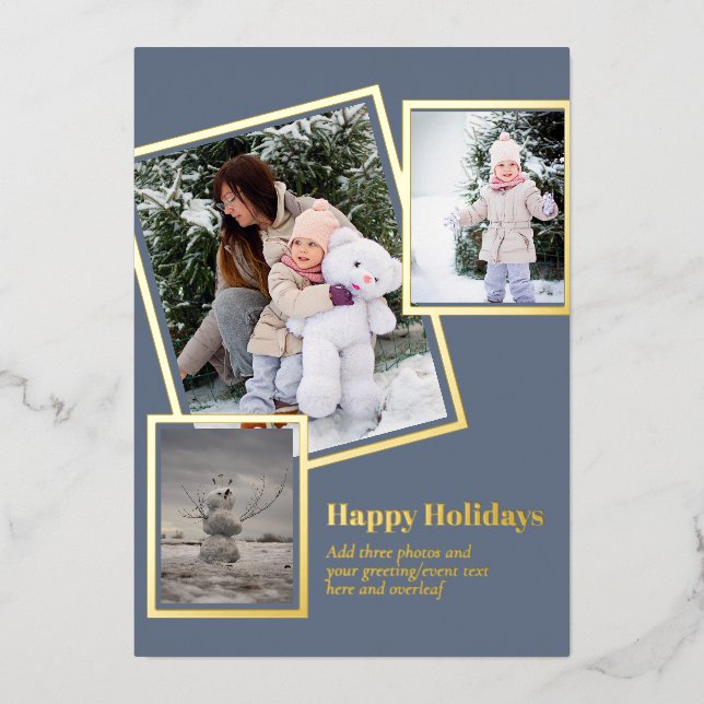 Foil FOTO CHRISTMAS FERIEN NEUES JAHR 2022 2023 Folieneinladung (Vorderseite)