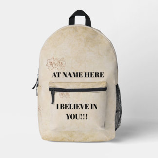 Foil Gift Tag Bedruckter Rucksack