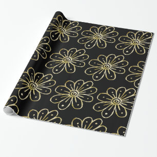 Foil-Gold-Blume Geschenkpapier