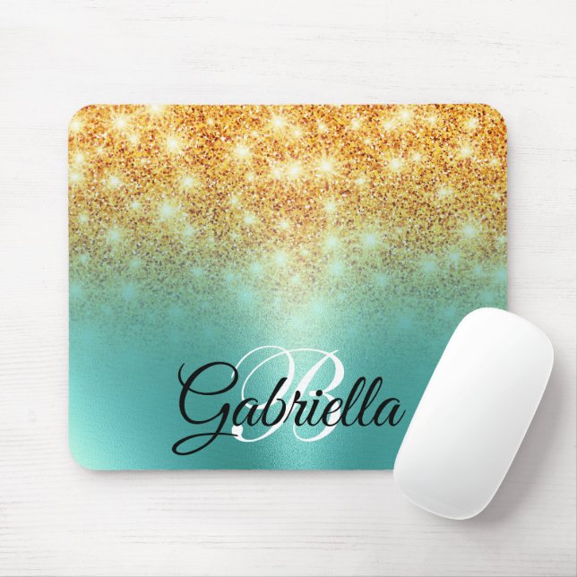 Foil Golden Glitzer Mousepad (Mit Mouse)