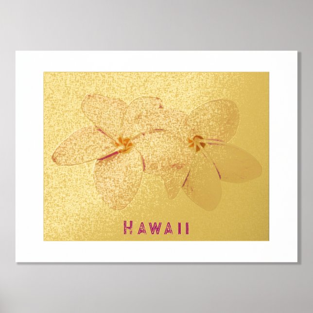 Foil Hawaii Plumeria Blume Print Foliendrucke (Vorderseite)