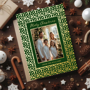 Foil Holiday Editable Weihnachtskarte Vorlage Gold