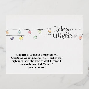 Foil Holiday Post Card Folien Feiertagspostkarte