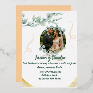 Foil invitacion de ensueno Boda Folieneinladung