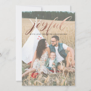 Foil Joyful Christmas Card Feiertagskarte