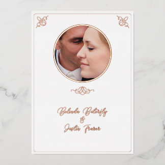 Foil Line Couple Wedding Einladung Foil Lago