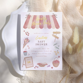 Foil Locally Grown Baby Farmers Market Baby Shower Folieneinladung