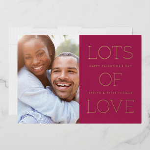 Foil Lots of Liebe Valentine's Day Card - Mulberry Folieneinladung