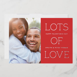 Foil Lots of Liebe Valentine's Day Card - Rot Folieneinladung