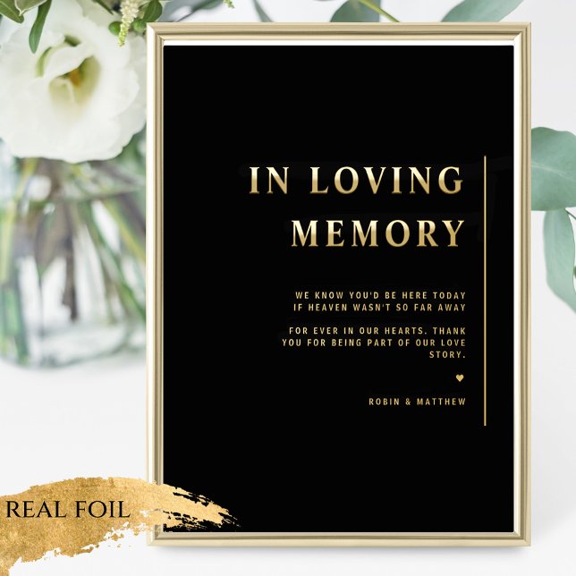 Foil, Love Memory Minimalistisch Black Wedding Sig Foliendrucke (Von Creator hochgeladen)