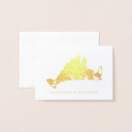 Foil Map Detailed Marthas Vineyard | Hochzeit Folienkarte