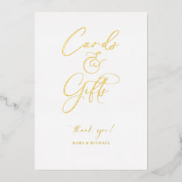 Foil Minimal Script Hochzeitsgeschenk Tabelle Zeic Folien Feiertagskarte