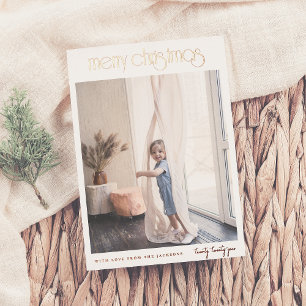 Foil Modern Deko Frohe Weihnachtsferien Foto Folien Feiertagskarte