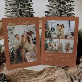 Foil Modern Elegantes Foto Weihnachtskarte Folien Feiertagskarte