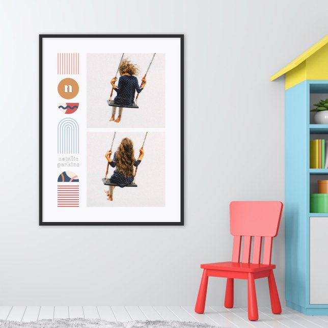 Foil Modern Rainbow Monogram Foto Collage Art Foliendrucke (Von Creator hochgeladen)