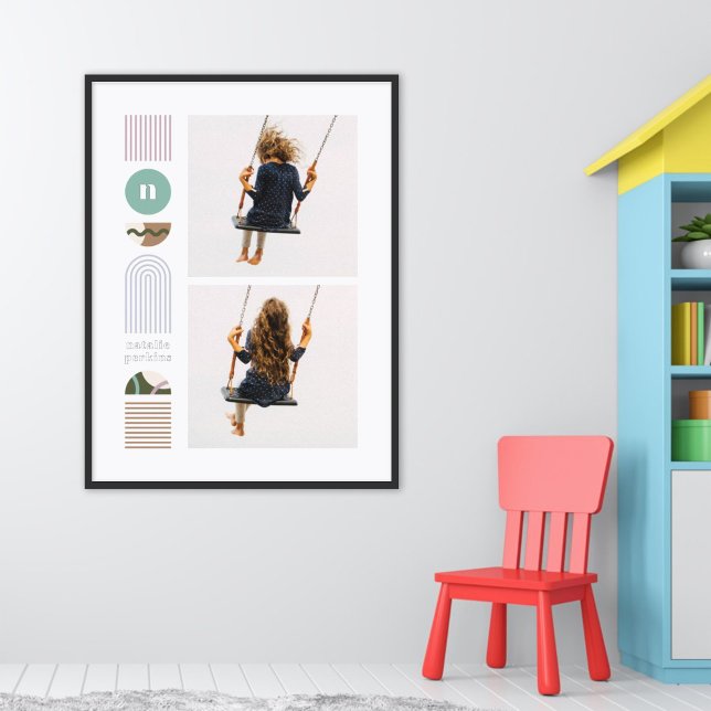 Foil Modern Rainbow Monogram Foto Collage Art Foliendrucke (Von Creator hochgeladen)