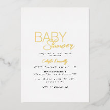FOIL Moderne Minimalistische White Baby Dusche