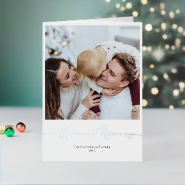 Foil Neutral Weihnachtskarte Custom Family Foto